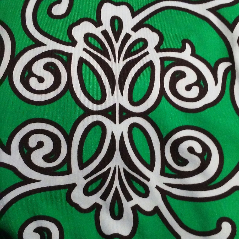 INC dress Size S Green White brown swirls Travel - Picture 5 of 7
